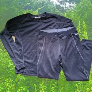 Carhartt Force Midweight Waffle Base Layer Crewneck Top & Pants